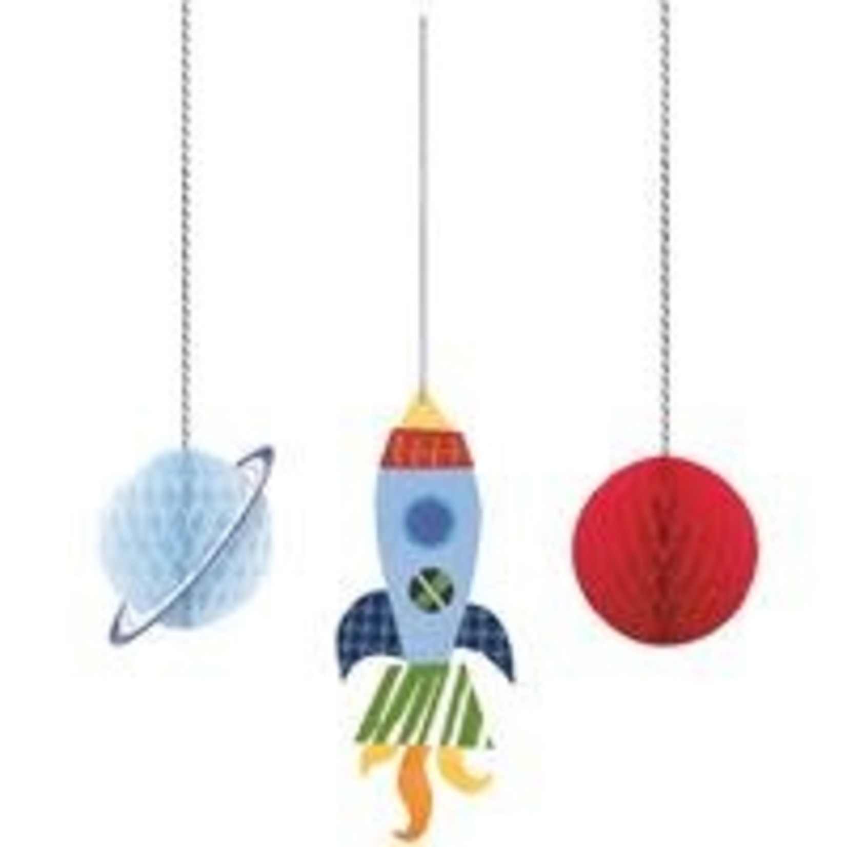 Outer Space Hanging Decoration Set 3pcs.