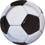 3D Soccer Round 7" Dessert Plates  8ct