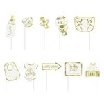 Gold Baby Shower Photo Booth Props 10ct.