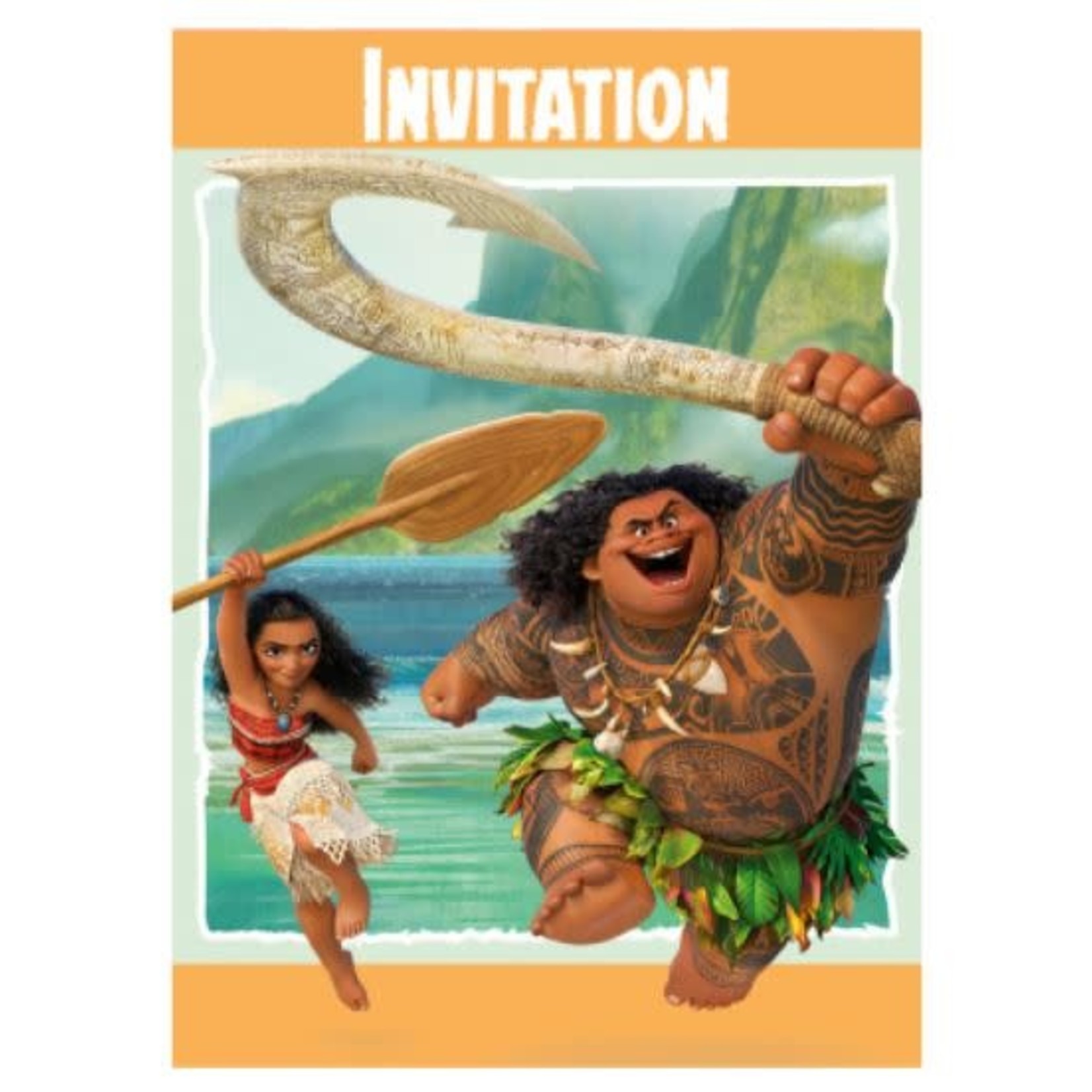 Moana Invitations 8pcs