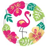 Aloha Round Metallic 7" Plates 8pcs