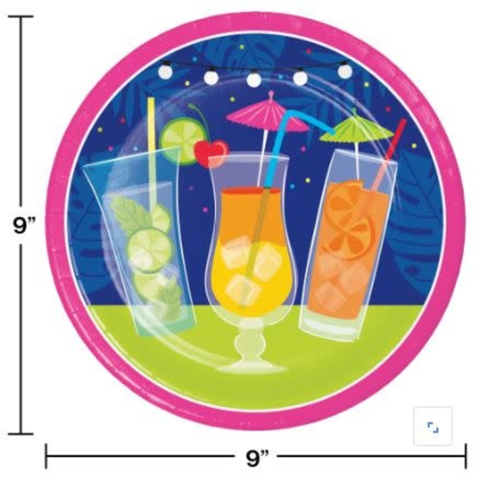 Sumer Drinks 9" Plates 8pcs