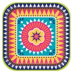 Boho Fiesta Square 9" Dinner Plates  8ct