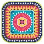 Boho Fiesta Square 9" Dinner Plates  8ct