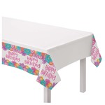 Pretty Petals Birthday Plastic Tablecover