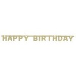 Happy Birthday Gold Deluxe Jointed Banner