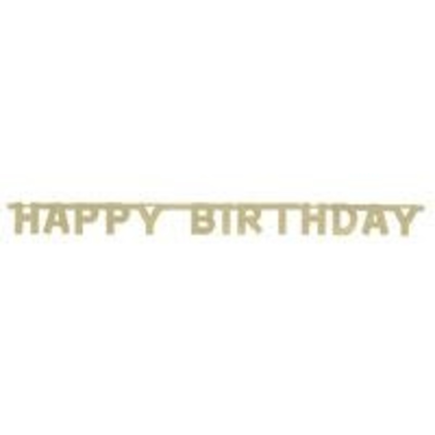 Happy Birthday Gold Deluxe Jointed Banner