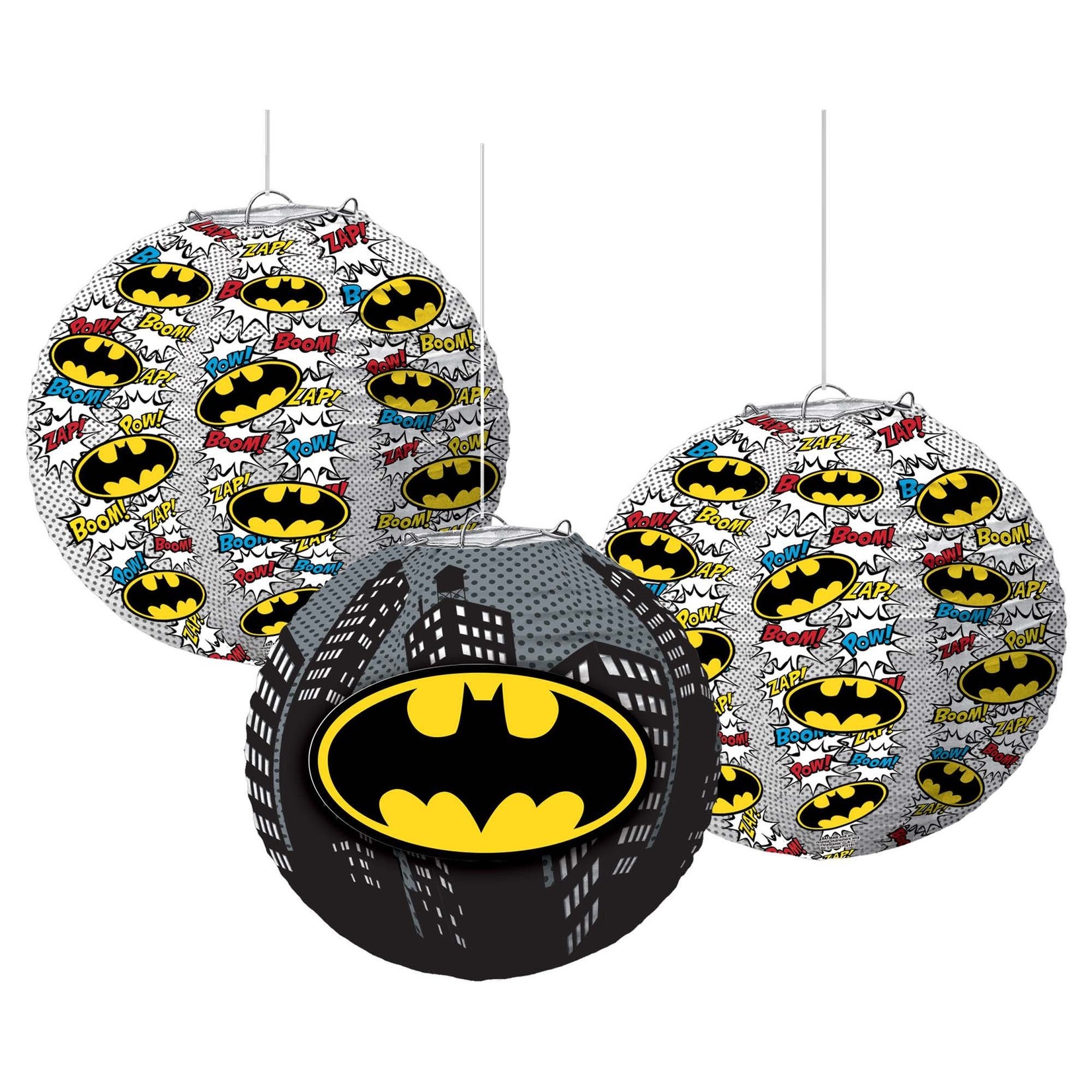 Batman Paper Lanterns 3pcs.