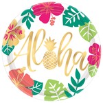 Aloha Metallic 11" Round Plates 8ct