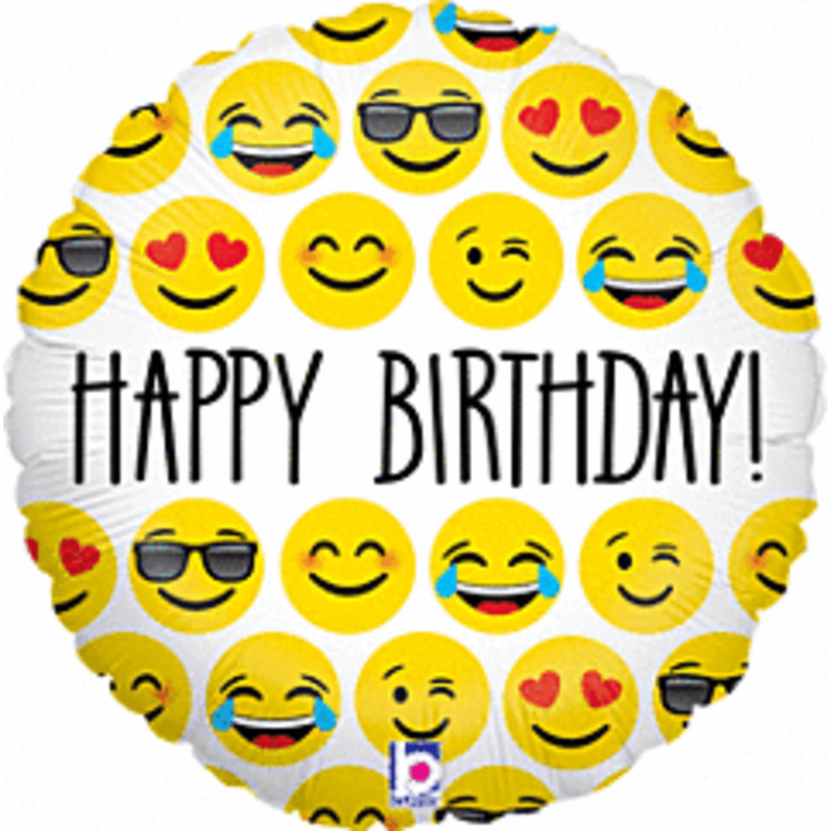 18" HBD Emoji Balloon