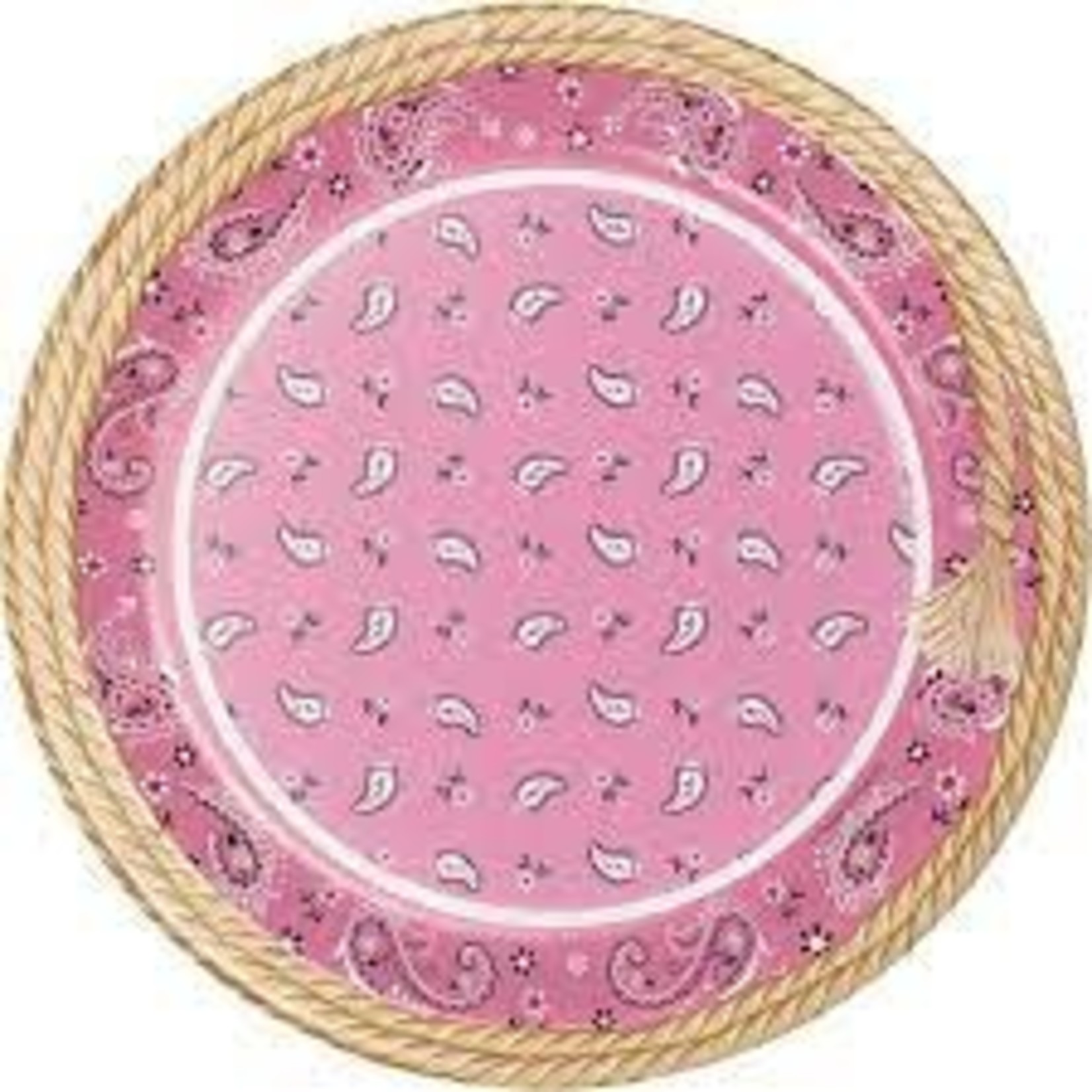 Pink Bandana Cowgirl 9" Dinner Plate