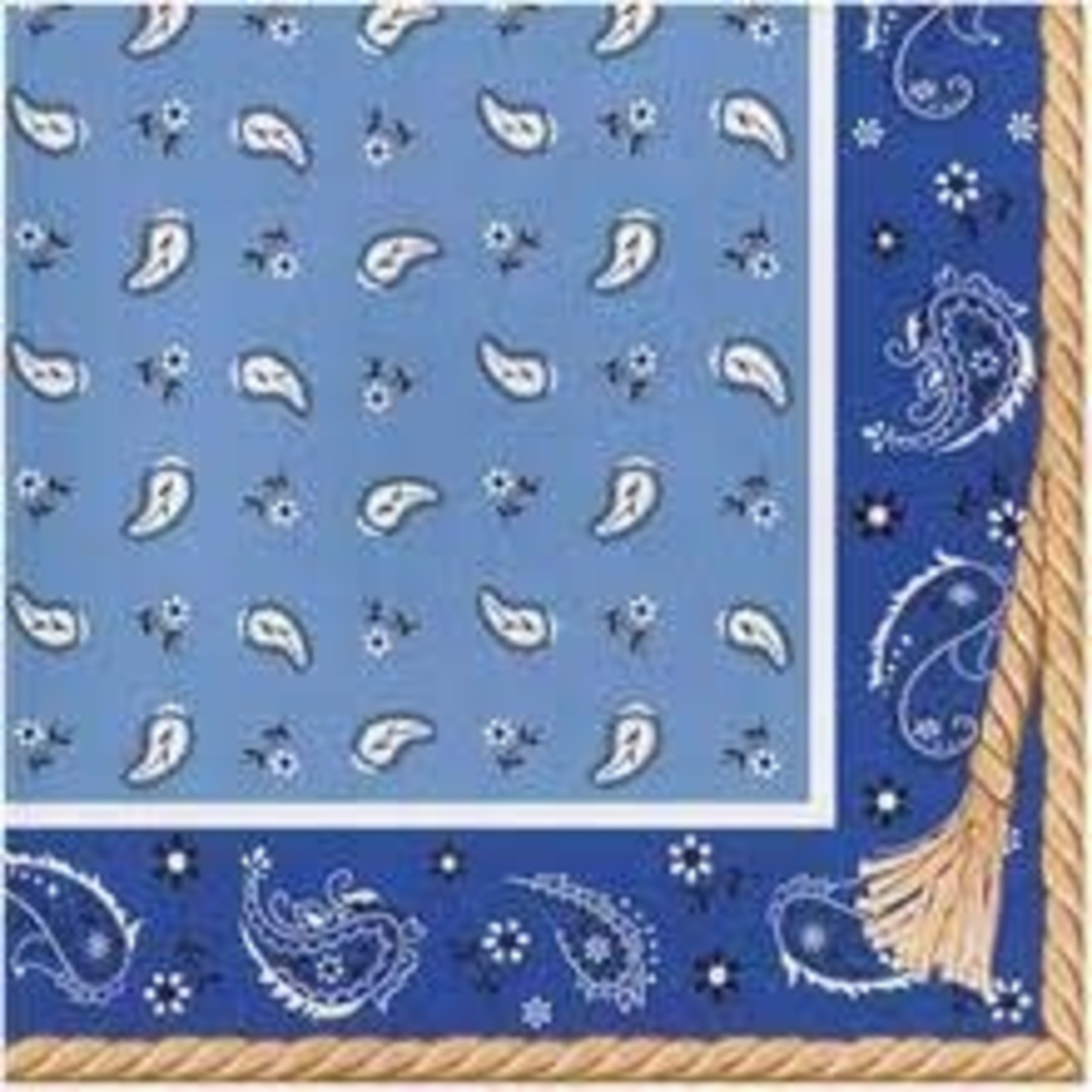 Blue Bandana Cowboy Lunch Napkins