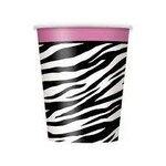 8 ZEBRA PASSION 9 OZ CUPS