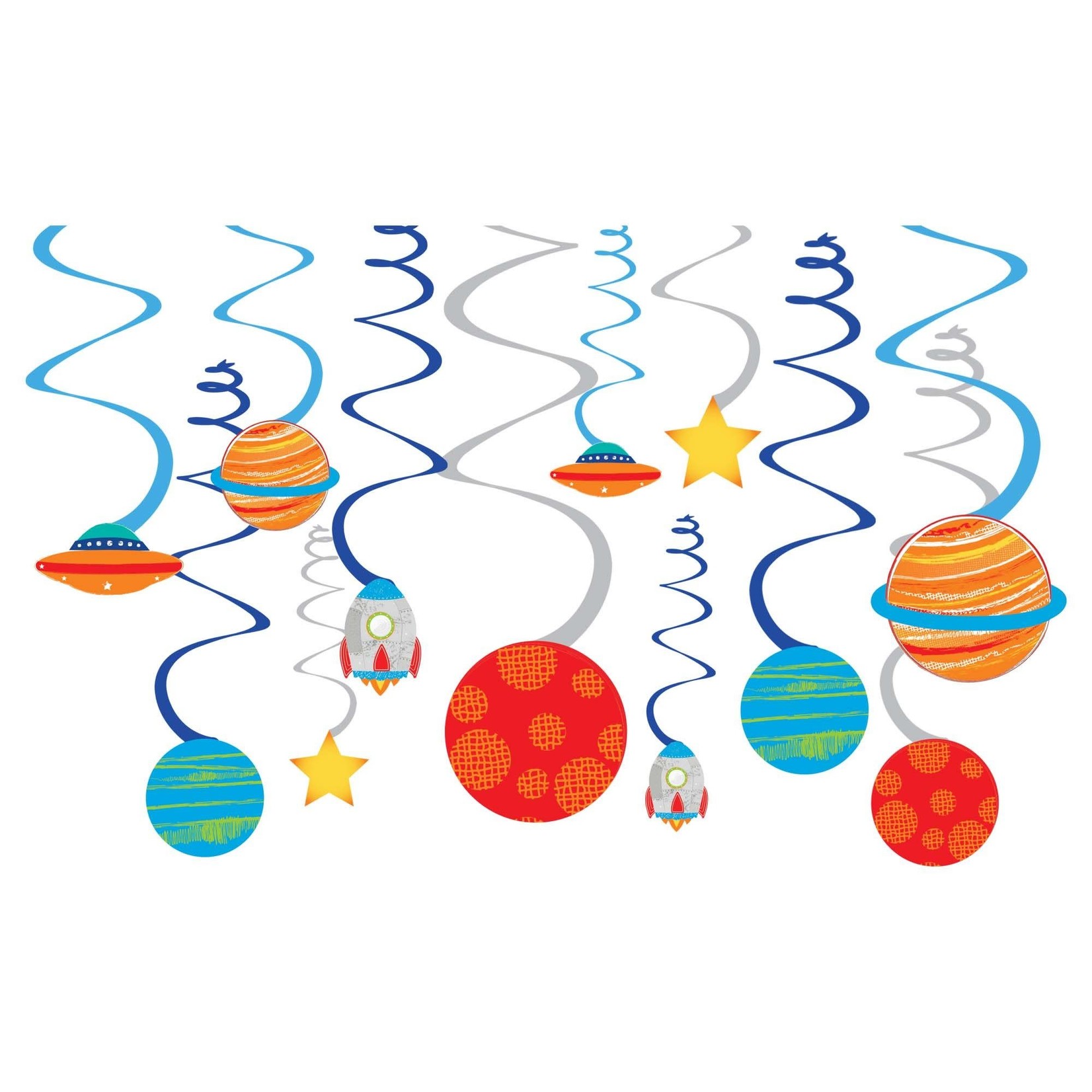 Blast Off 12pcs. Swirl Decoration