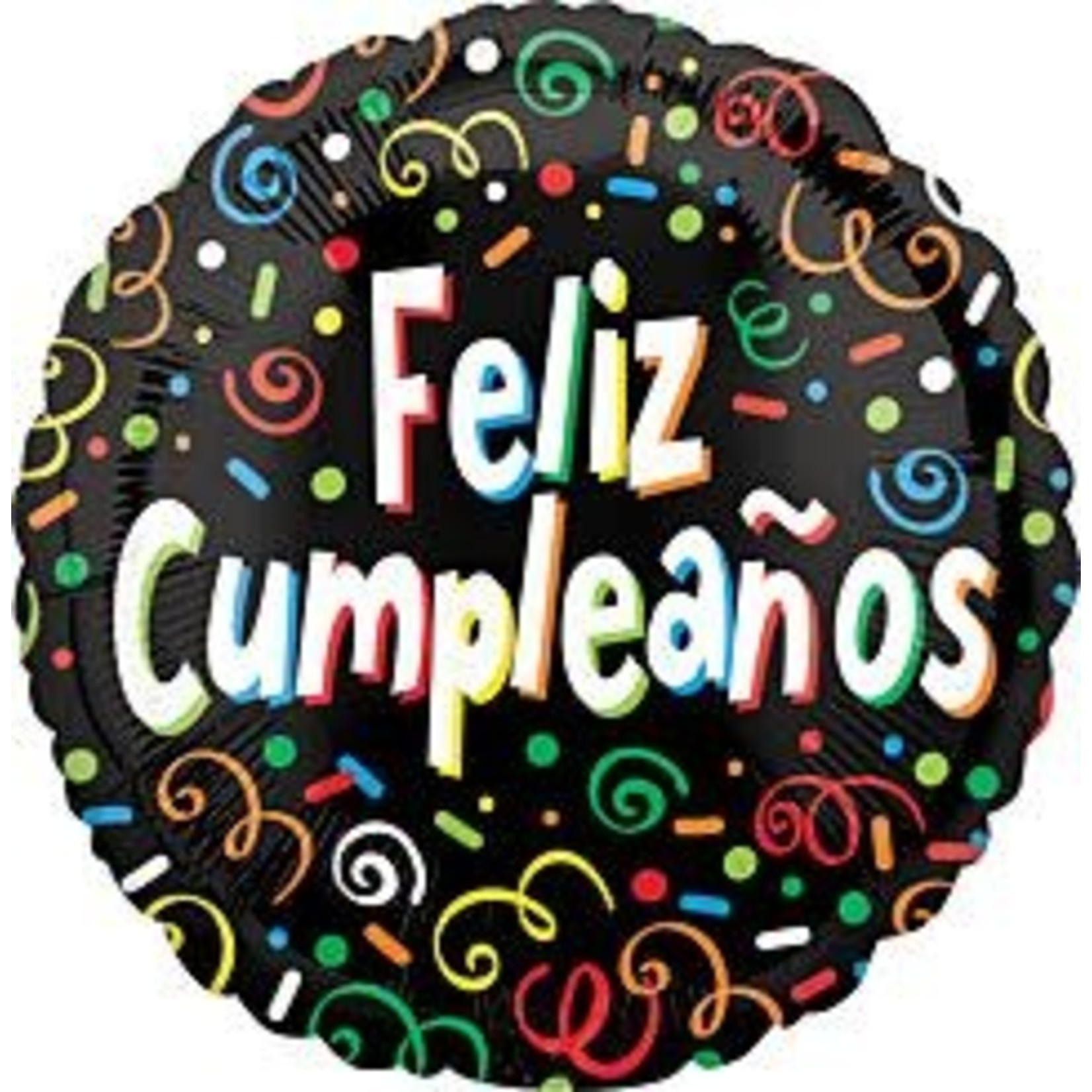 18" Colorful Feliz Cumpleanos Balloon