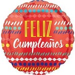 18" Feliz Cumpleanos Streamer Balloon