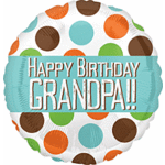 18" HBD Grandpa Dots Balloon