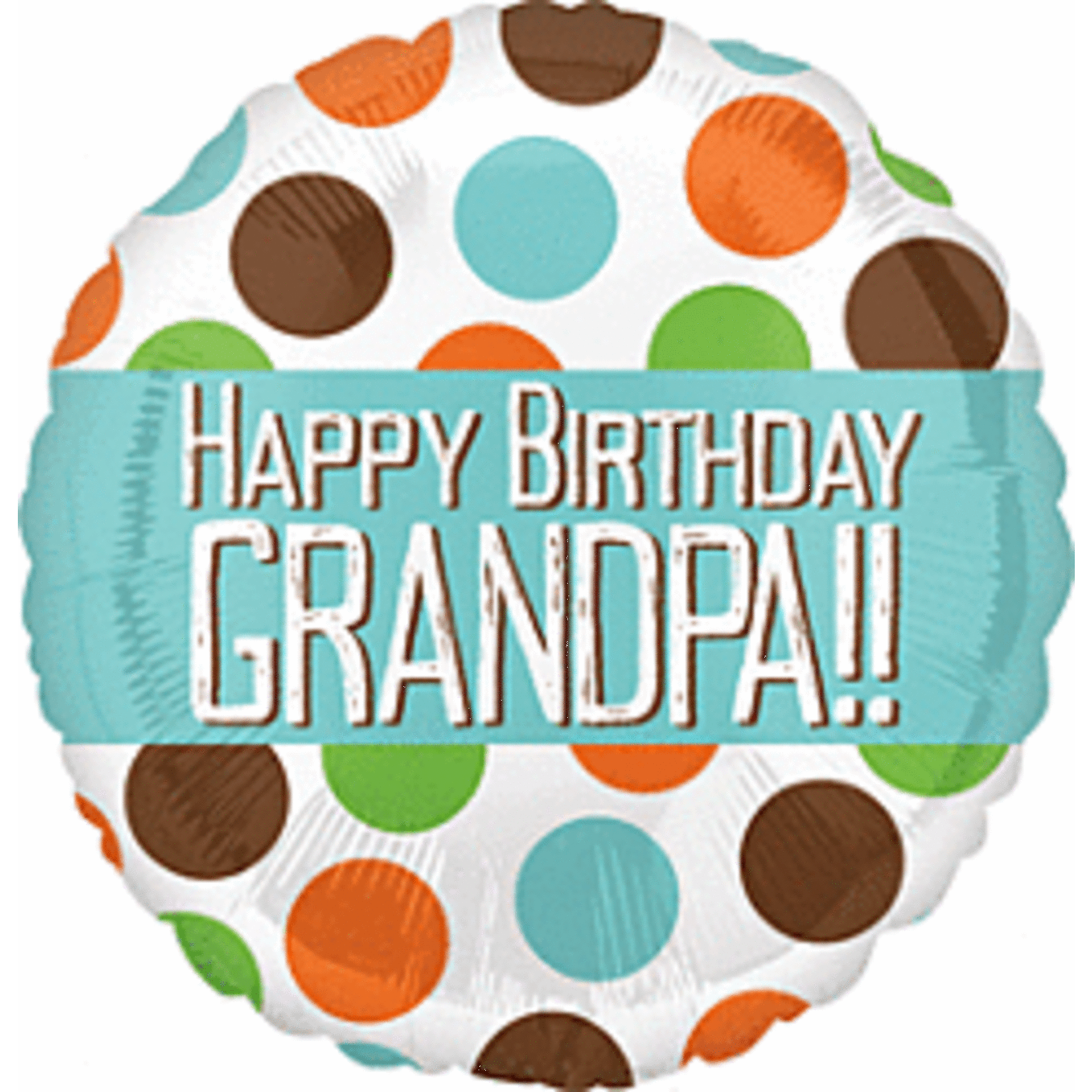 18" HBD Grandpa Dots Balloon
