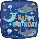Anagram 18"Happy Bday Shark Balloon