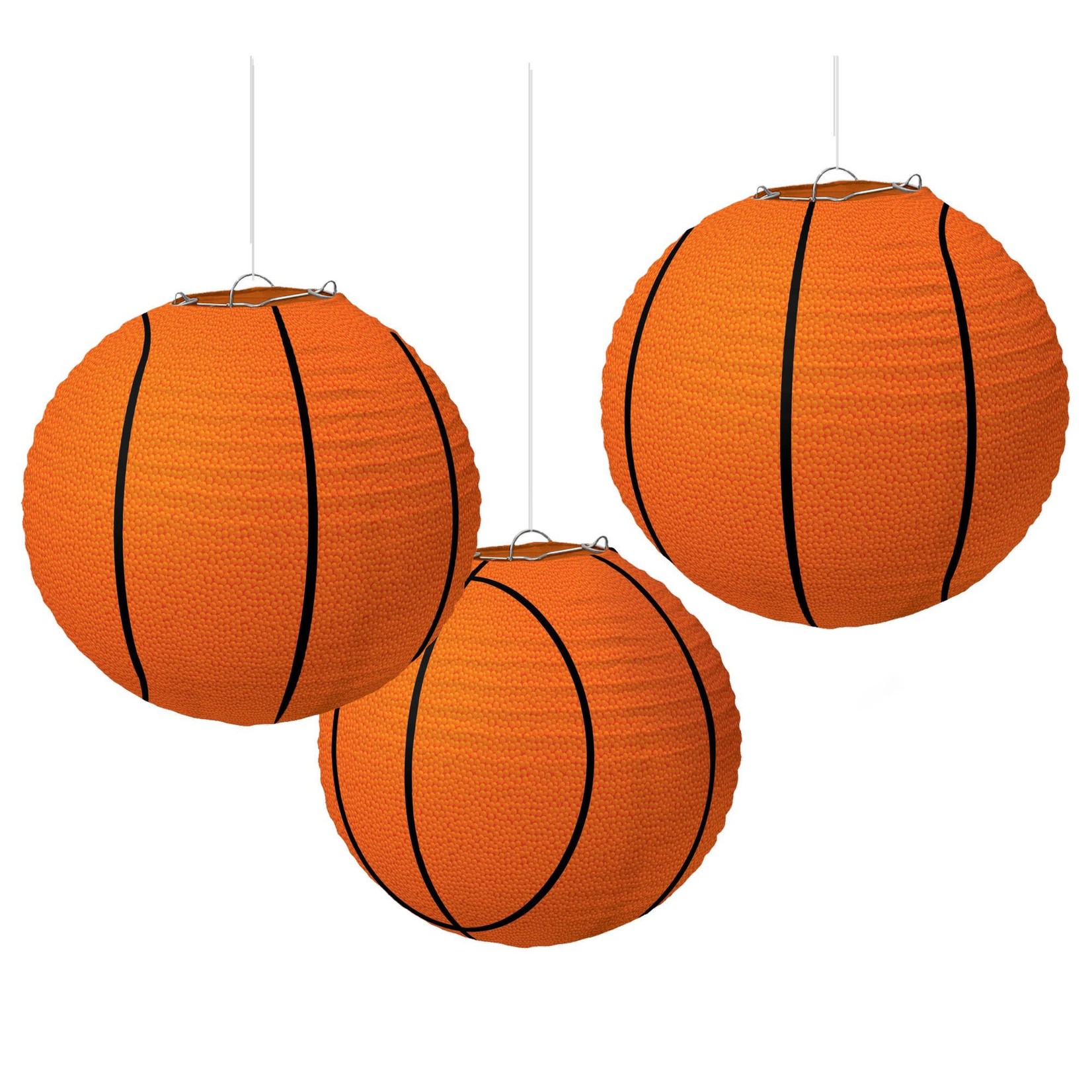 Basketball Paper Lanterns 3ct.