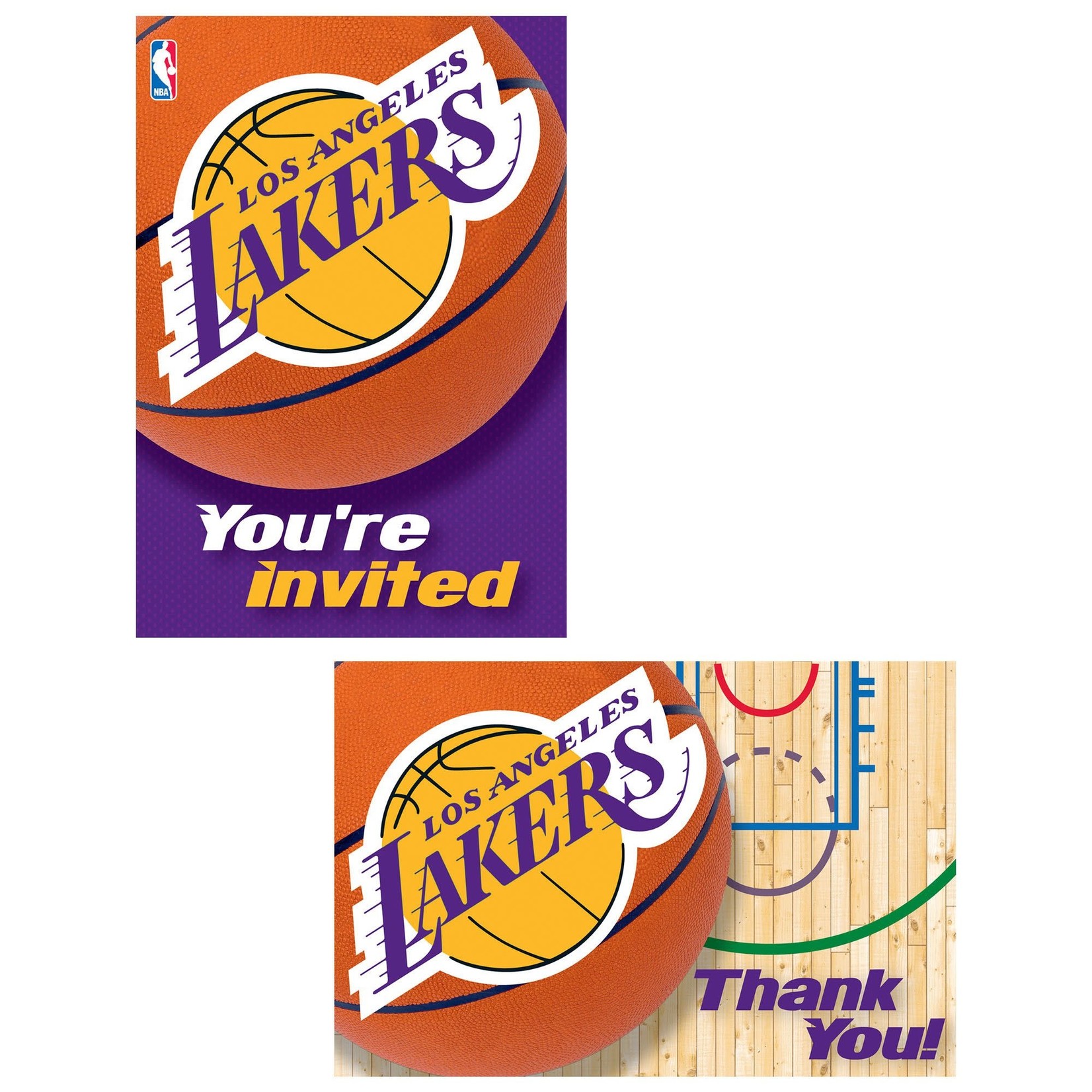 Lakers Invitations 8ct