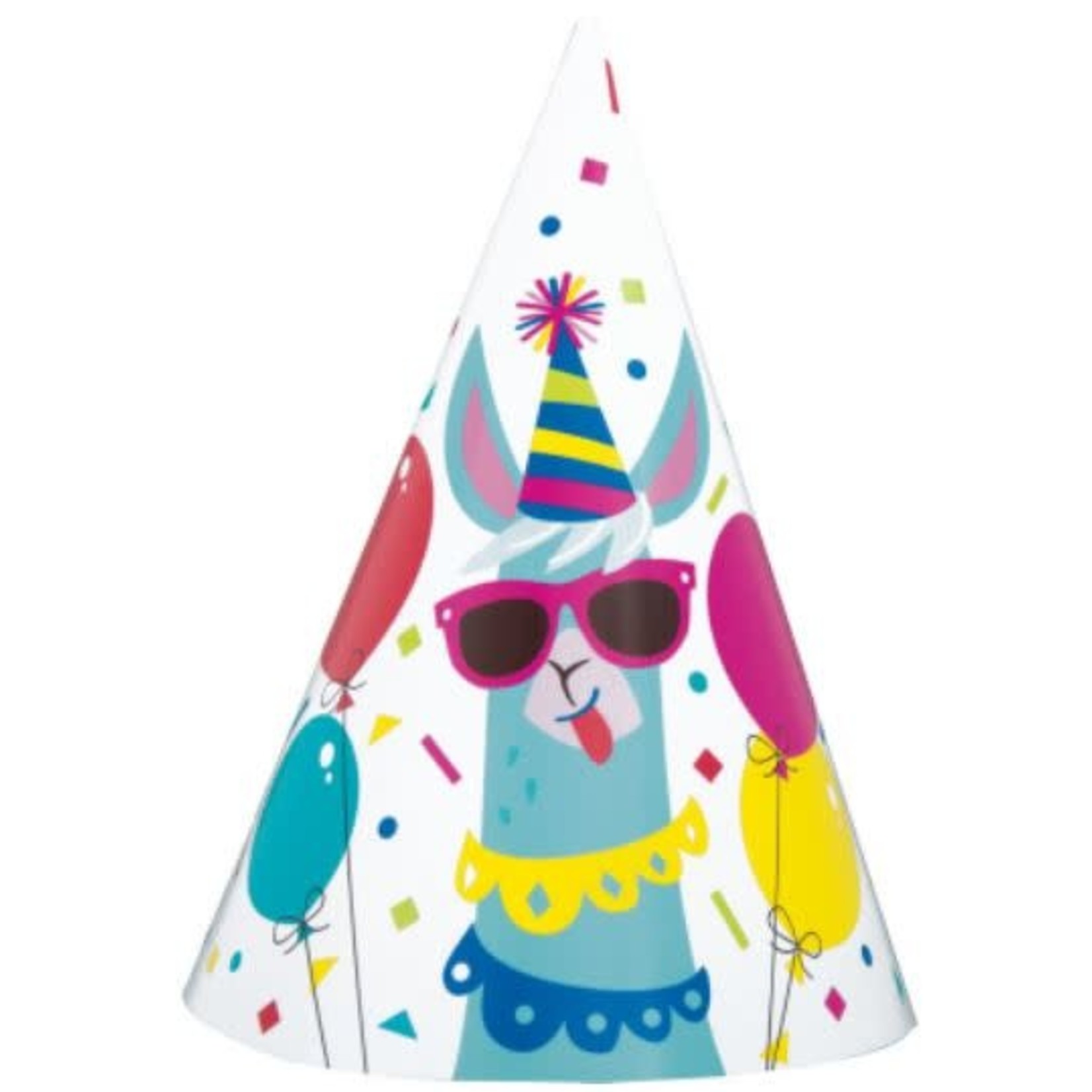 Llama Birthday Party Hats  8ct