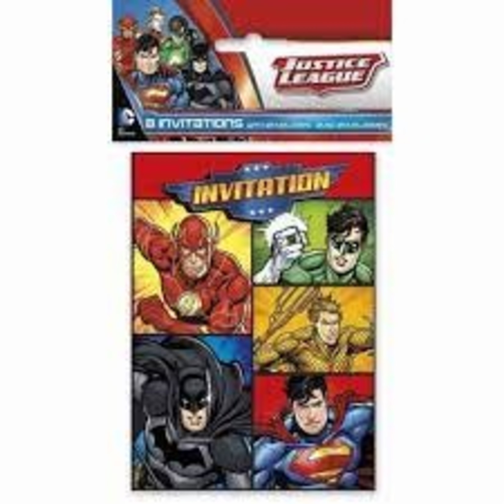 Justice League Invitation 8 ct