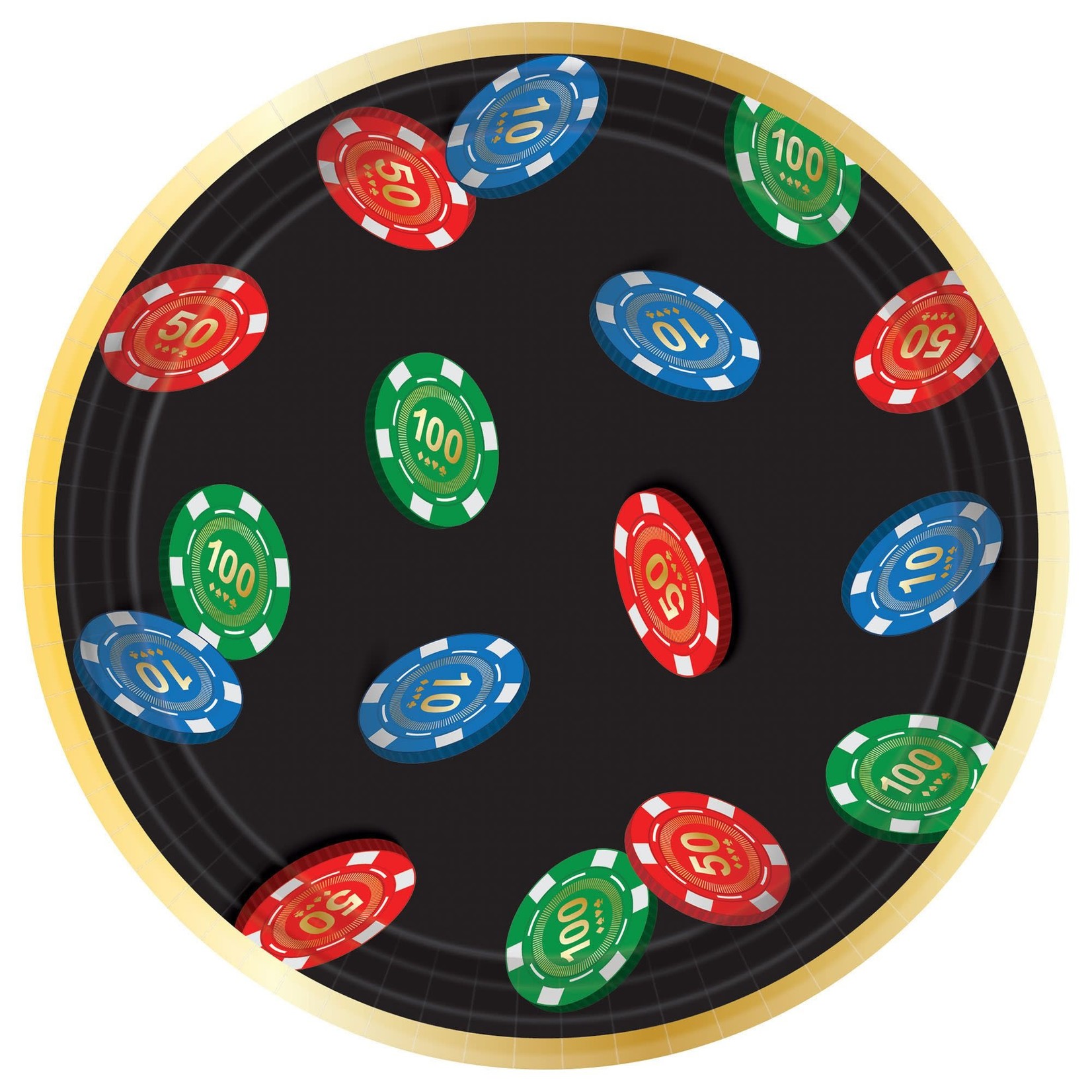 Roll The Dice Round Plates, 7"