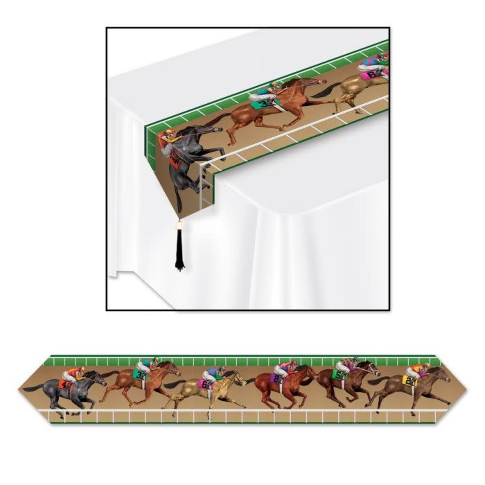 Western Printed Horse Racing Table Runner