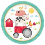 Barnyard Birthday Round Plates, 10 1/2"