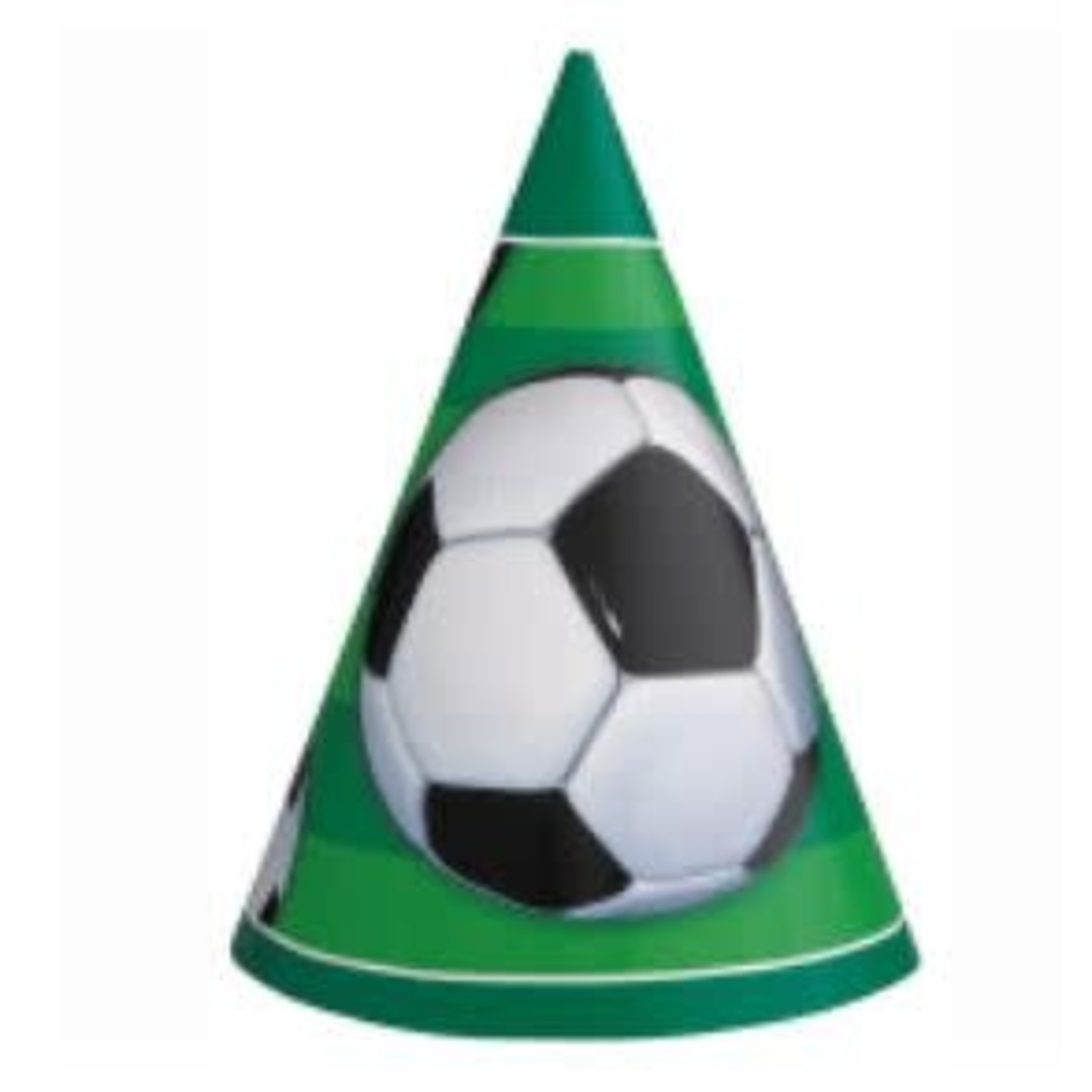 3D Soccer Party Hats  8ct