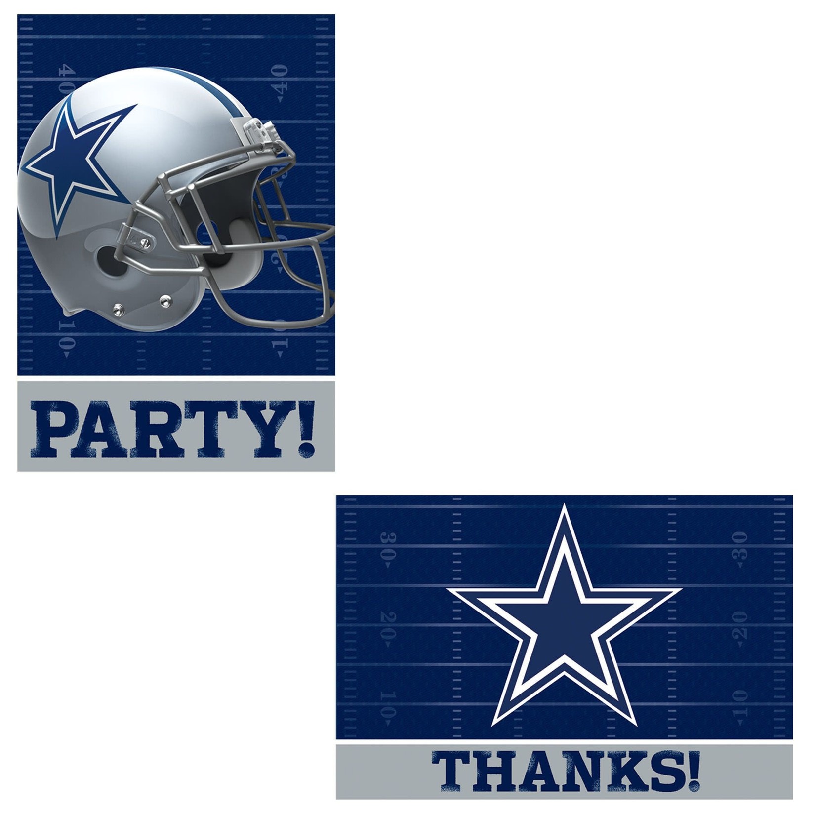 Dallas Cowboys Invitations & Thank You Card Sets