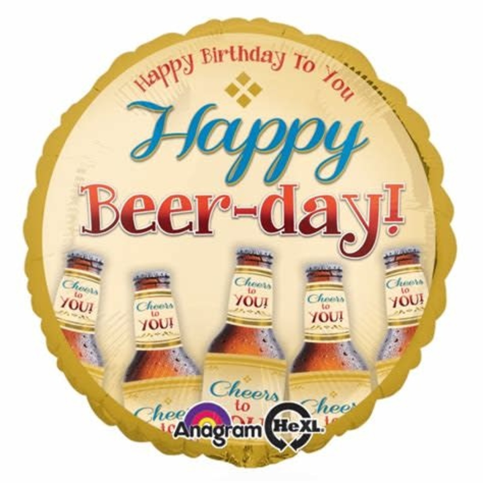 Anagram 18" Happy Beer-Day Balloon