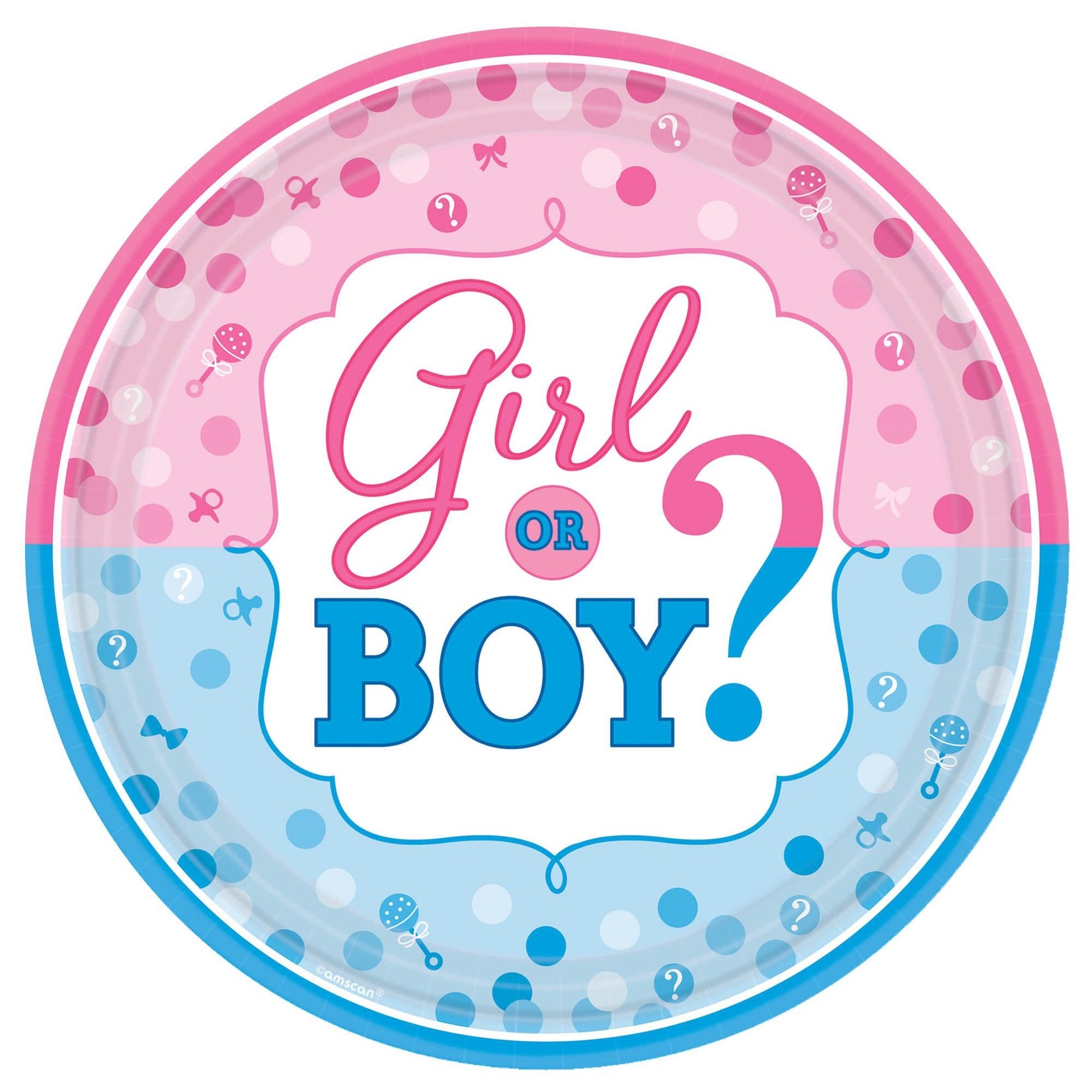 Girl or Boy? Round Plates, 10 1/2"