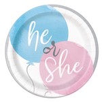 Gender Reveal Party Round 7" Dessert Plates  8ct