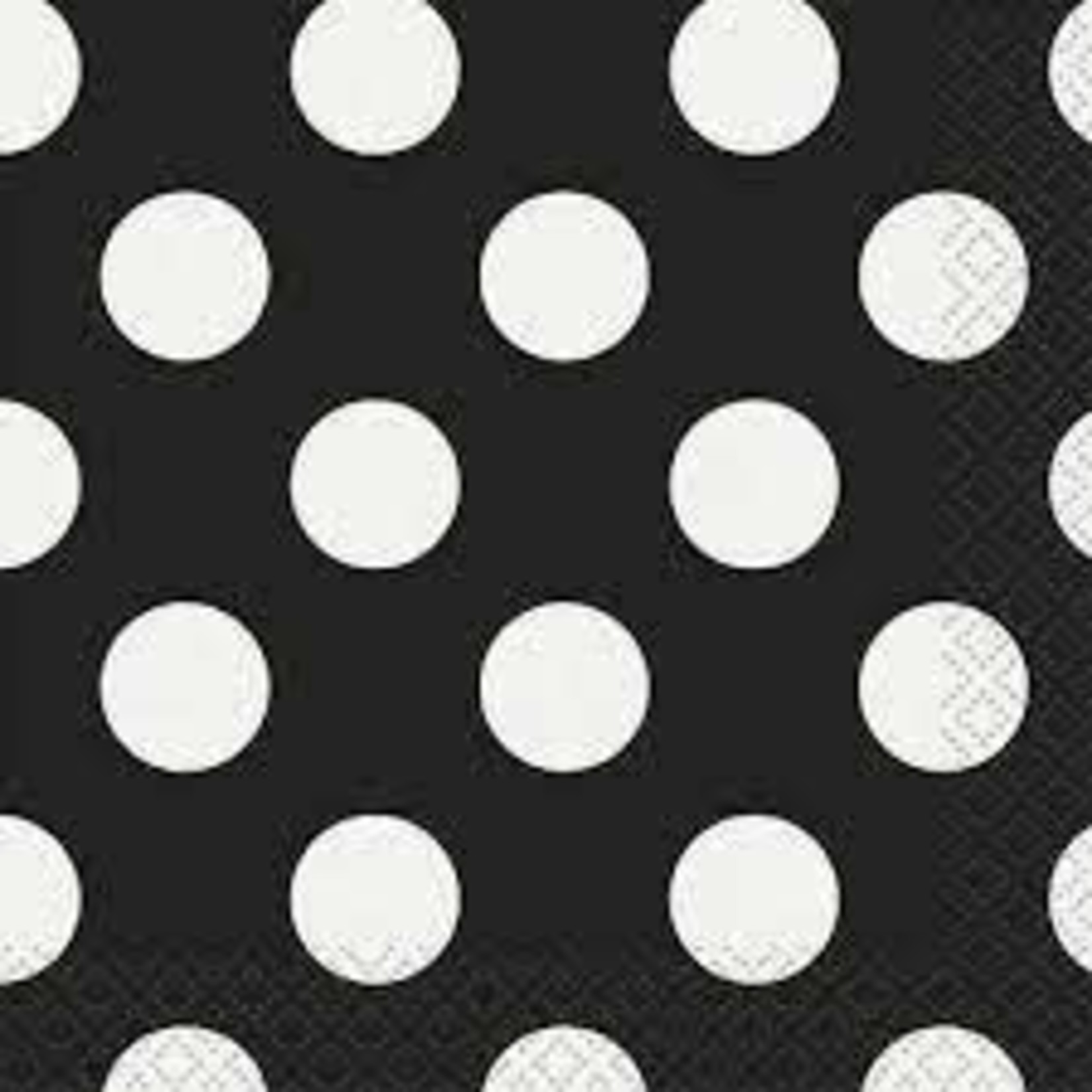 Black Napkin White Dots