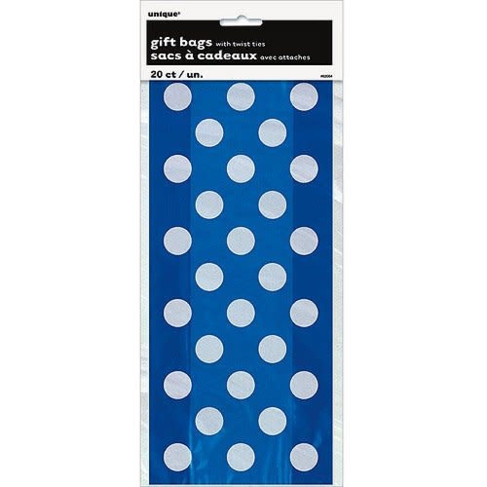 Blue with Dots Bags  20ct