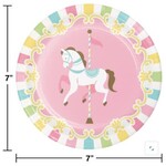 Carousel 7" Plates 8ct