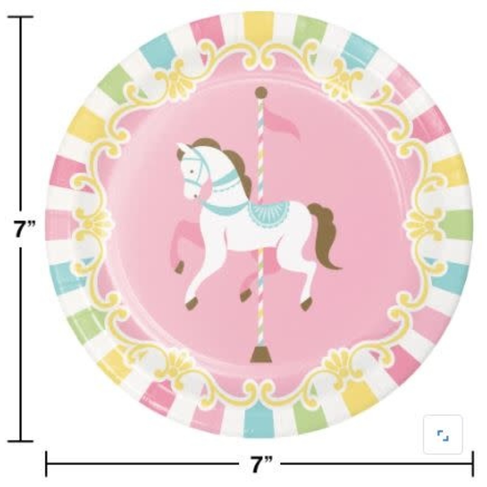 Carousel 7" Plates 8ct