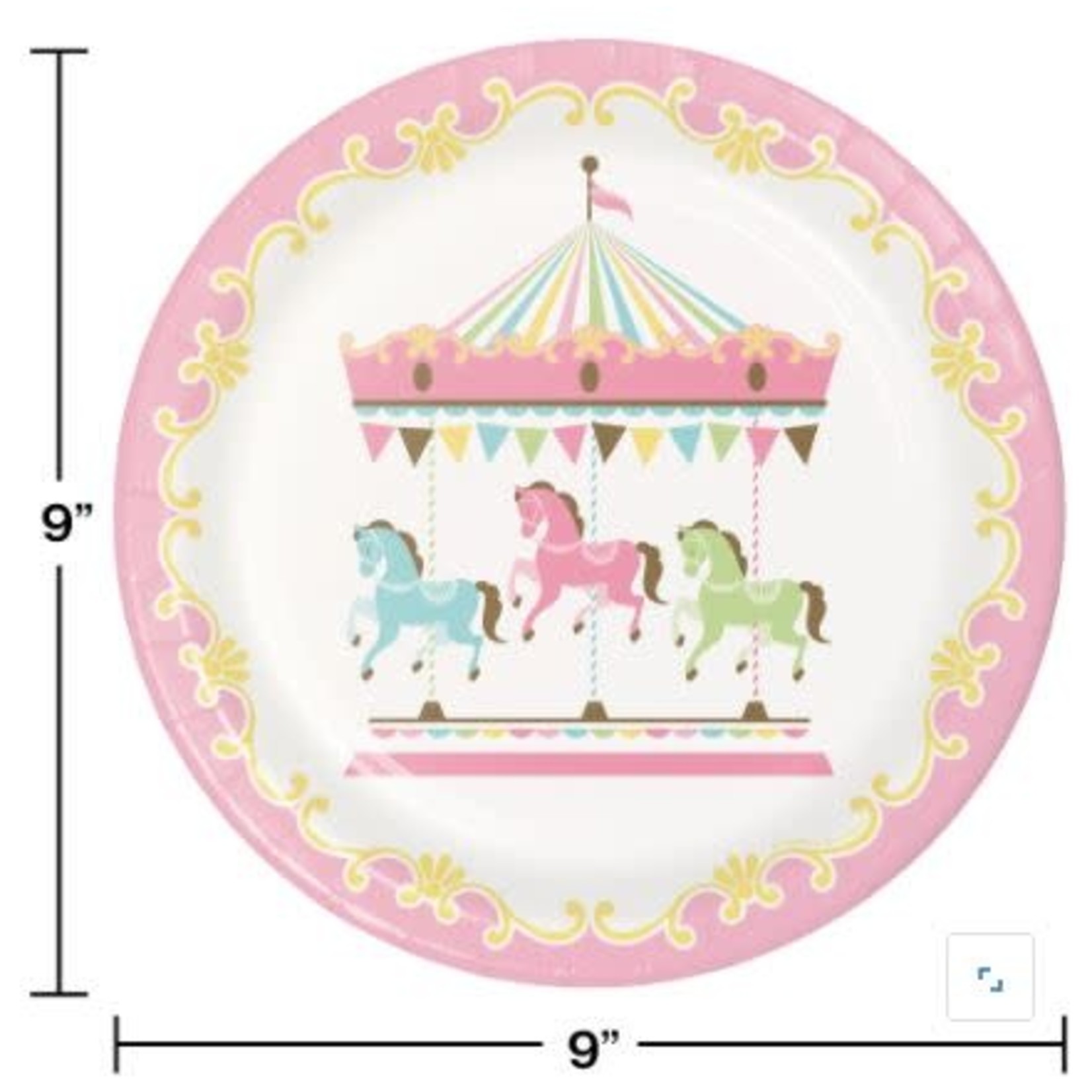 Carousel 9" Plates 8ct