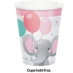 Enchanting Elephants Girl 9oz Cups 8ct