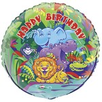18" Happy Bday Safari Balloon