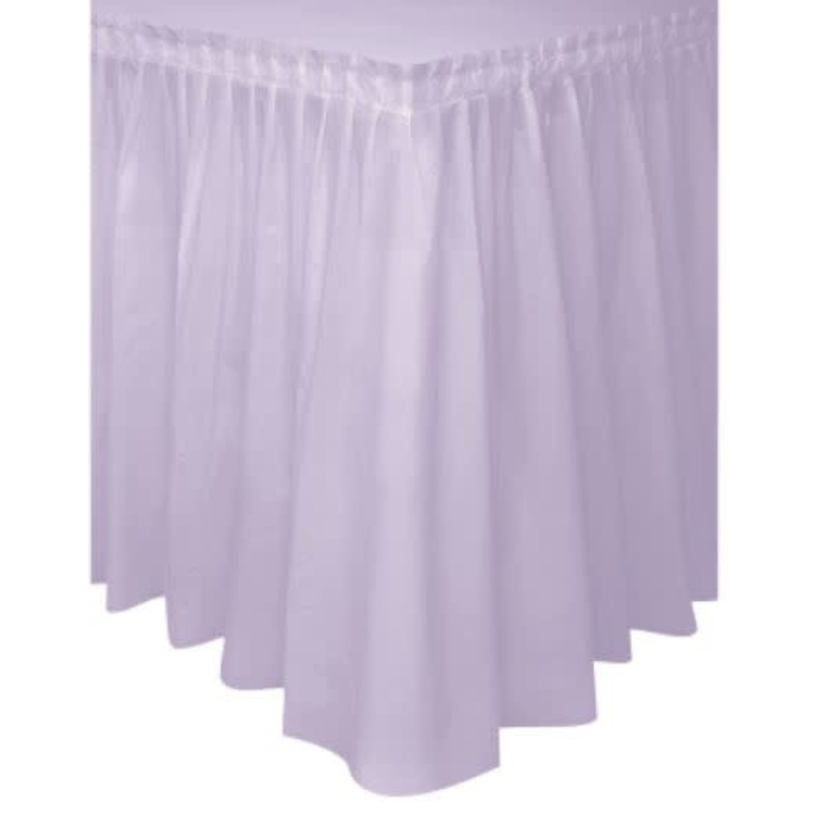 Lavender Solid Plastic Table Skirt  29"x14ft