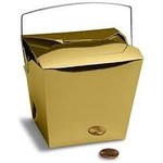 Mini Gold Take Out Boxes 12pcs