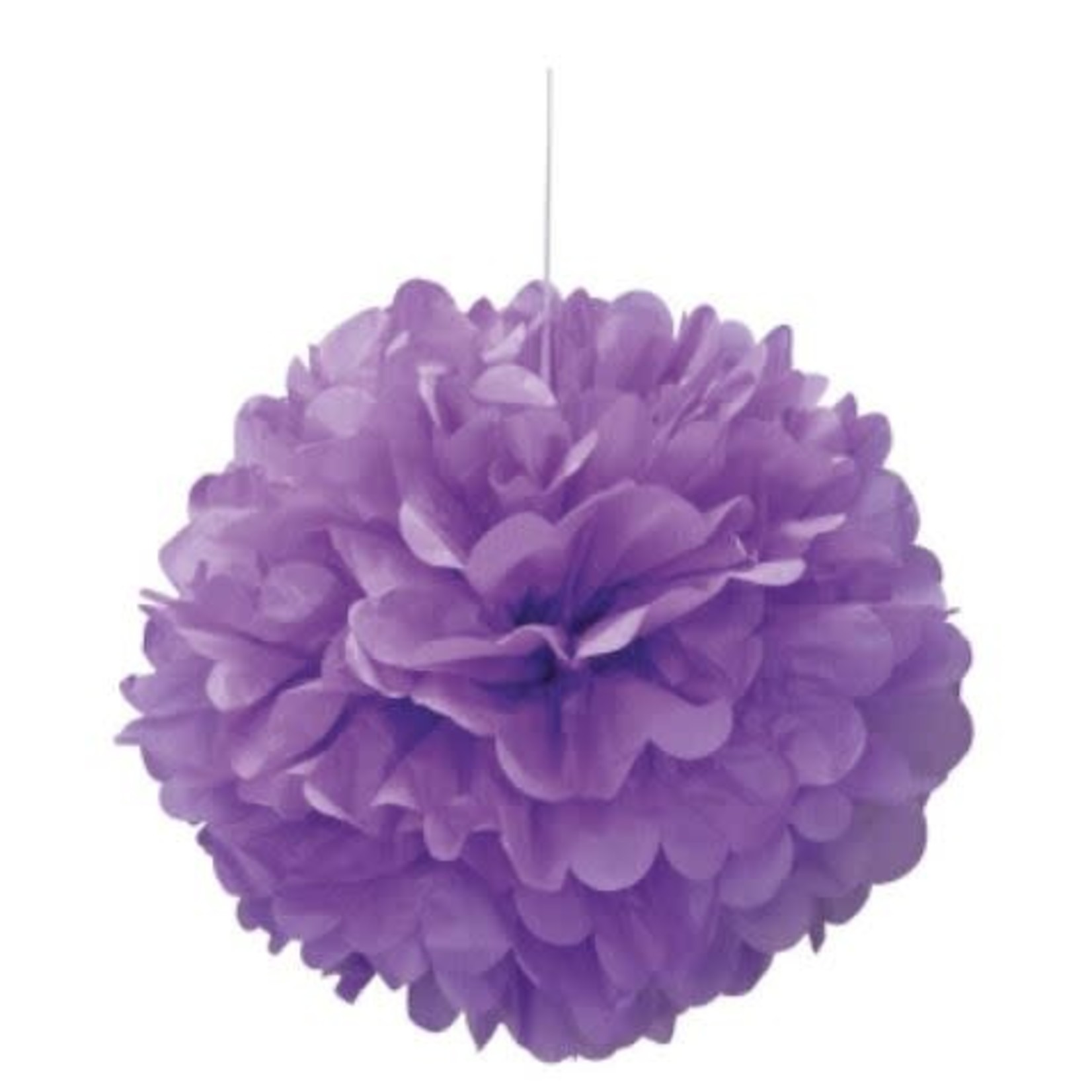 Pretty Purple Solid 16" Hanging Tissue Pom Pom