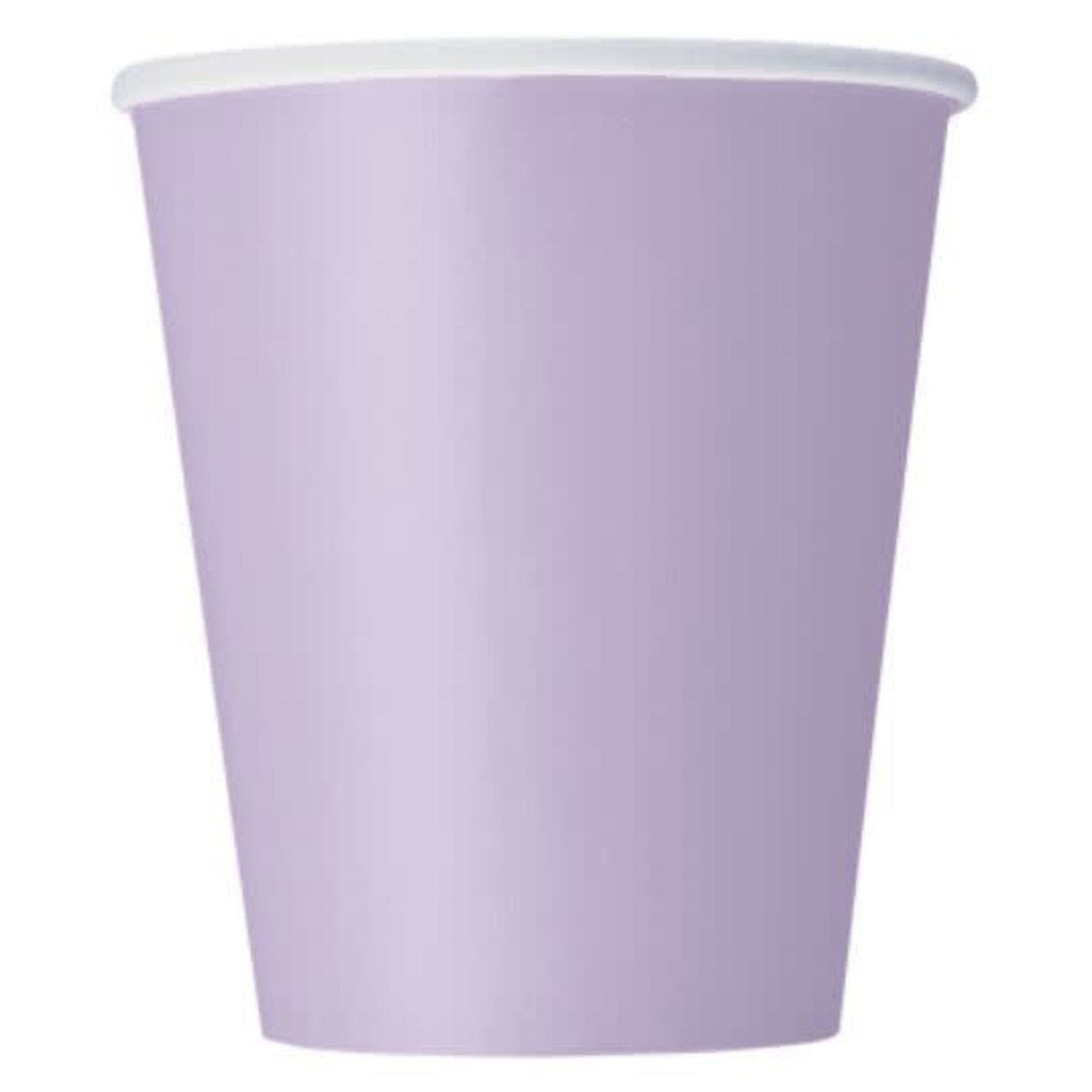 Lavender Solid 9oz Paper Cups  8ct