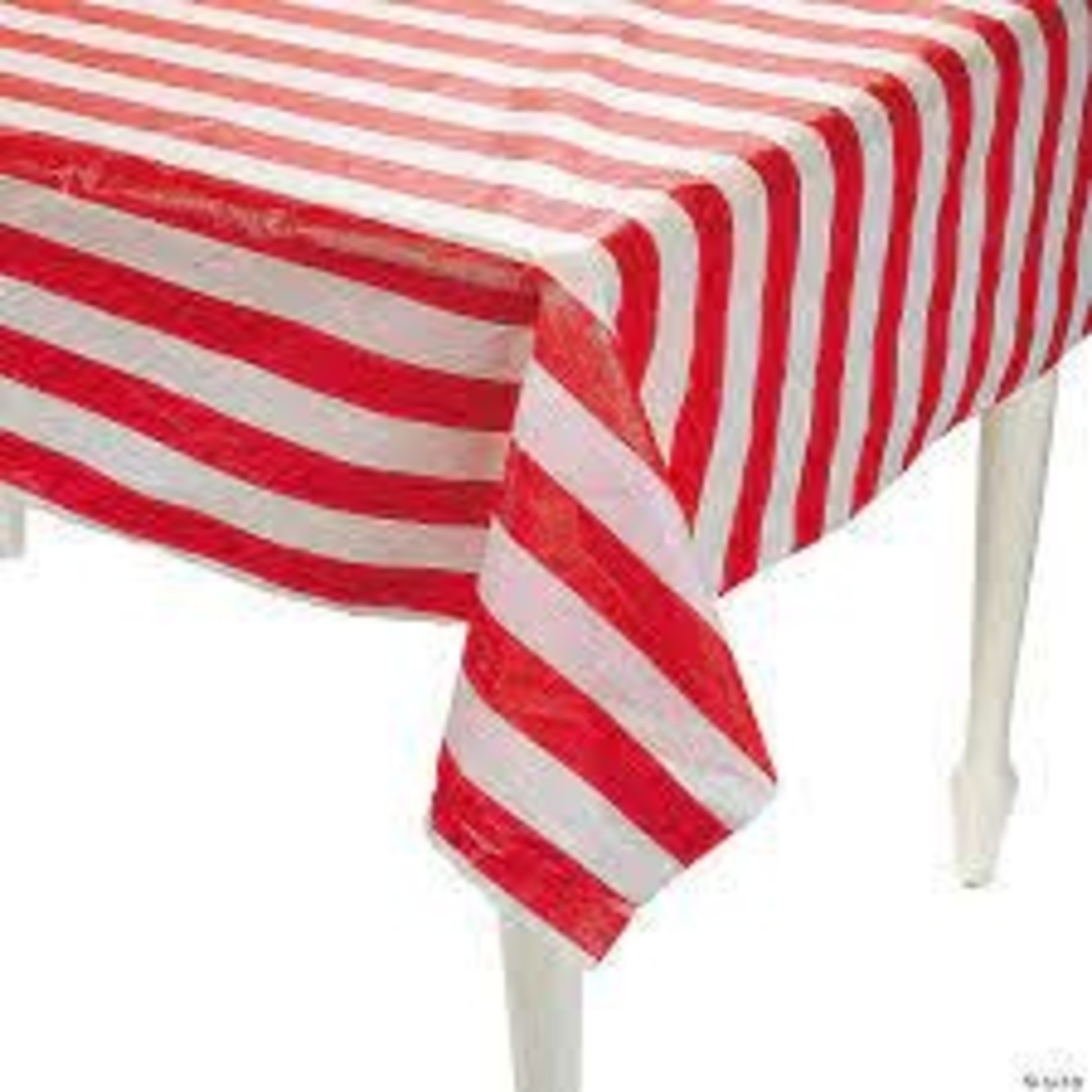 Red White Stripe Table Cover