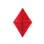 Red Honeycomb Diamond Decor