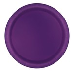 Deep Purple Solid Round 9" Dinner Plates  16ct