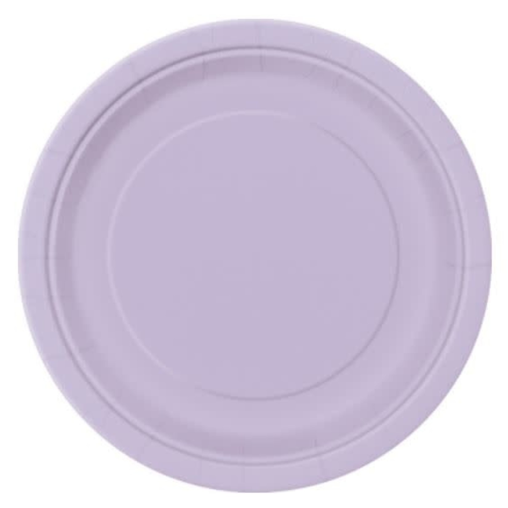Lavender Solid Round 9" Dinner Plates  16ct